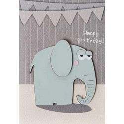 ΜΙΝΙ ΕΥΧΕΤΗΡΙΑ ΚΑΡΤΑ HAPPY BIRTHDAY! - ΕΛΕΦΑΝΤΑΣ