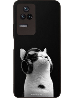 Sonique Men's Edition Θήκη με Σχέδιο «Audio Kitten - White» (Xiaomi Poco F4 5G)