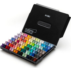 HIMI Twin Cup Gouache - Black Case Σετ 112 Χρωμάτων Τέμπερες TST113