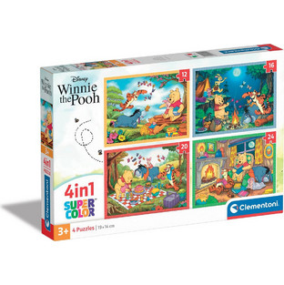 Clementoni Supercolor Disney Winnie The Pooh 4 in 1 12pcs + 16pcs + 20pcs + 24pcs