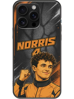 Θήκη Pole Position Collection - Lando Norris iPhone 16 Pro Max Black TPU (Μαύρη Σιλικόνη)