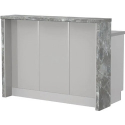 Πάγκος νησίδας Modena-Μήκος: 135 εκ.Γκρι ανοιχτό-Siena Marble