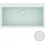 Sanitec 345 Ένθετος Νεροχύτης Γρανίτη Ματ Granite White 86x50cm