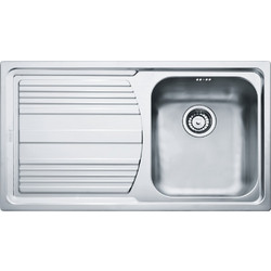 Franke Logica LLX 611 Ένθετος Νεροχύτης Inox Αριστερός 86x50cm