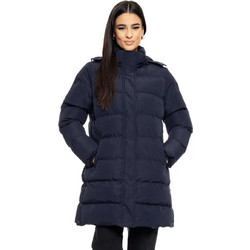 Biston Γυναικείο Μπουφάν Χειμωνιάτικο Puffer Μακρύ Navy Μπλε 50-101-007