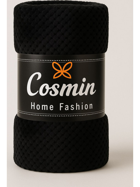 Κουβέρτες Υπέρδιπλες 220x240 Cosmin Veloura Fleece - Black