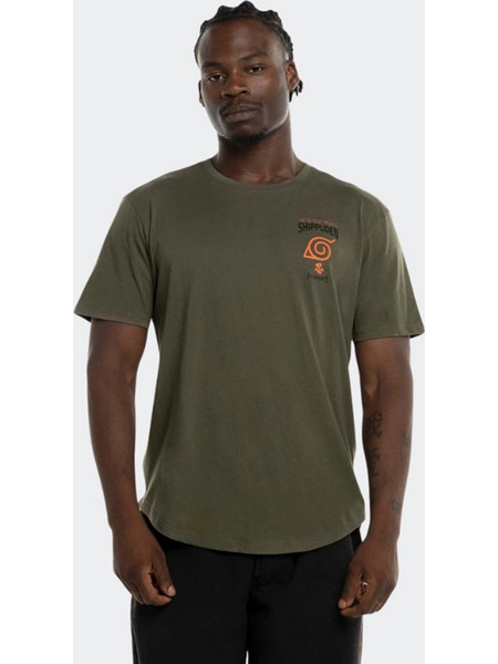 CAPSLAB Naruto Ανδρικό T-Shirt σε Χακί Χρώμα