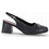 Piccadilly Ανατομικές Γόβες Slingback Δερμάτινες με Χοντρό Χαμηλό Τακούνι Μαύρες 1-779-25146