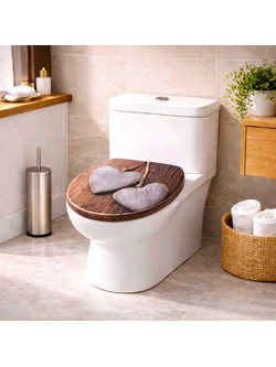 ΚΑΠΑΚΙ WC MDF STONE DOUBLE HEART 37X46