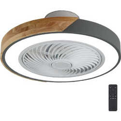 Gruppe LDGD042 Ανεμιστήρας Οροφής 46cm 18W με Φως & Τηλεχειριστήριο Μαύρος Καφέ