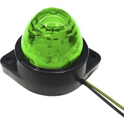 GloboStar(R) 115406 Πλευρικά Φώτα Όγκου Φορτηγών BULLET LED 6 SMD DC 24V Αδιάβροχο IP66 Πράσινο