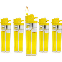 Αναπτήρας Πέτρας Διάφανος Απλός - Yellow Gas - 5 τεμ