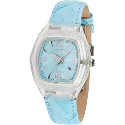 Chronotech Γυναικείο Ρολόι με Γαλάζιο Δερμάτινο Λουράκι CT7888L-01