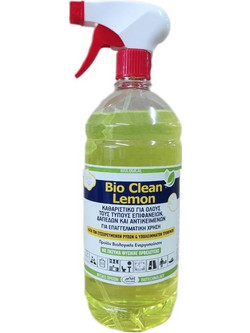 BioClean Lemon(R) Συμπυκνωμένο Βιοκαθαριστικό Διάσπασης Αποβλήτων, Καθαριότητας και Αφαίρεσης Οσμών Κατά Τον Συσσωρευμένων Ρύπων & Υπολειμμάτων Τροφίμων με Ένζυμα 1L (Biological Cleaner)
