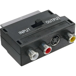 Αντάπτορας Scart Σε RCA Και S-Video Input Output Μαύρο Goobay 50123