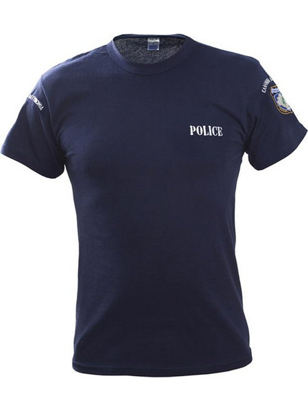 Μπλούζα t-shirt αστυνομίας μακό με κέντημα