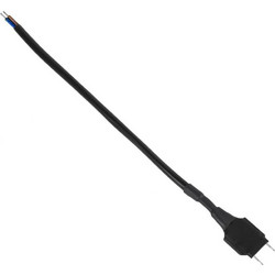 GloboStar 226034 Connector AC/DC Max 50m Τροφοδοσίας Για Όλες τις Μονόχρωμες Epistar Wide Ταινίες LED Διπλής Σειράς DC 230V 2 Pin Μ25 x Π2.3 x Y0.8cm