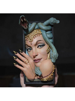 Φιγούρα Book Nook Collection Medusa Digital Sculpture 3D εκτυπωμένη