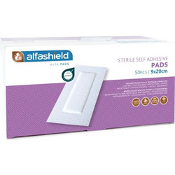 Alfashield Self Adhesive Pads Αποστειρωμένα Αυτοκόλλητα Επιθέματα 9x20cm 50τμχ