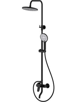 RAVENNA Izza Shower Spout Matt Black Στήλη Ντουζ