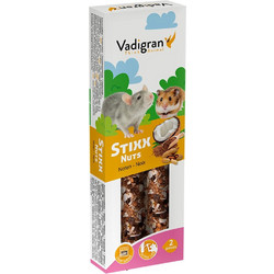 Vadigran Stixx Hamster +amp Rat Nuts Στικς με Ξηρούς Καρπούς για Χάμστερ +amp Ποντίκια 2τμχ 120gr