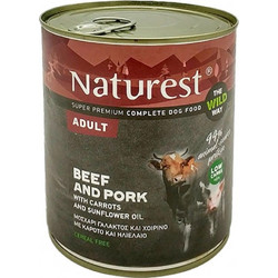 Pet Interest Naturest Adult Pork & Beef with Carrots & Sunflower Oil 800gr