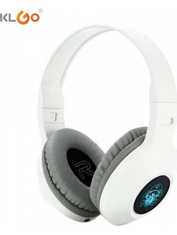 KLGO B3 Ενσύρματα & Ασύρματα Bluetooth Ακουστικά Over Ear Λευκά