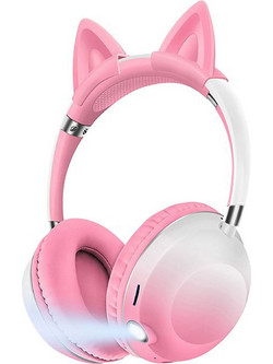 Andowl Q-EM85 Ασύρματα Bluetooth Παιδικά Ακουστικά Over Ear με Noise Canceling Ροζ