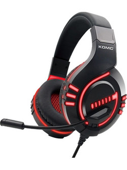 Komc G325 Gaming Headset Over Ear Black Red