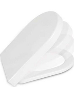 Stewe Home Καπάκι Λεκάνης D-Shape Πλαστικό Soft Close Λευκό STE-015244-P15244