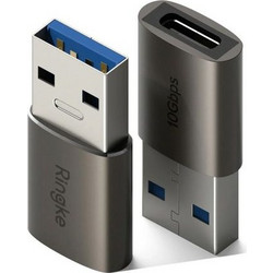 Μετατροπέας Ringke USB Αρσενικό σε Θηλυκό τύπου C (2 τεμ.) Gunmetal