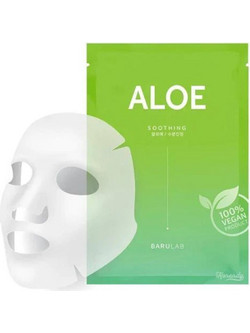 Barulab The Clean Vegan Aloe Sheet Μάσκα Προσώπου για Καταπράυνση με Αλόη 1τμχ