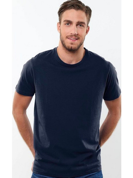CP-1101-19 COTTON POINT Ανδρικό T-SHIRT BIG SIZE Βαμβάκι Σκούρο Μπλε