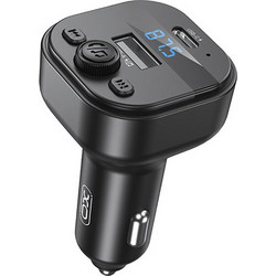 XO-BCC18 Car FM Transmitter, Bluetooth 5.3, ΜΡ3 με θύρες φόρτισης Type-A+Type-C 15W