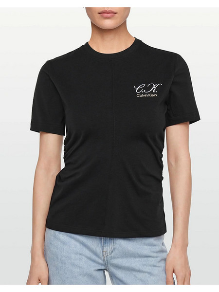 CALVIN KLEIN JEANS SS SLIM LOGO INITIAL TEE LV047G808G-UB1 Black