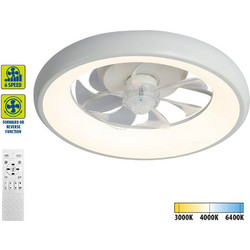 Ανεμιστήρας οροφής LED KAI LED 30W λευκό CCT 3000K- 4000K-6400K