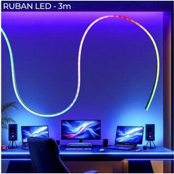 Ταινία LED Rainbow Neon Effect Home Deco Factory LA0172 - 3 Μέτρα, 96 LED φωτάκια, Σύνδεση USB - Πολύχρωμο