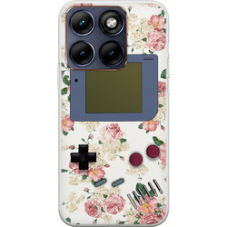 Θήκη Floral Gameboy Motorola Edge 70 Fusion 5G Flexible TPU (Διάφανη Σιλικόνη)