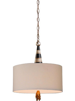 Flambeau Κρεμαστό Φωτιστικό Οροφής Black, Cream and Gold Leaf E1-FB-FLAMBEAU-P