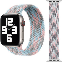 WiWu Braided Stretchy L Λουράκι Υφασμάτινο Pink / Blue / Grey (Apple Watch 42 / 44 / 45 / 49mm)