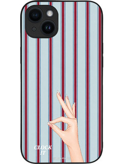 Sonique Stripe Stories Series Θήκη με Σχέδιο «Clock It» (iPhone 14 Plus)