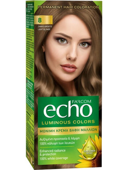 Farcom Echo 8 Ξανθό Ανοιχτό Μόνιμη Βαφή Μαλλιών 60ml