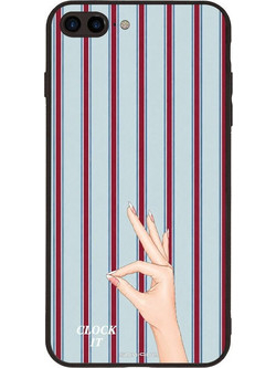 Sonique Stripe Stories Series Θήκη με Σχέδιο «Clock It» (iPhone 8 Plus / 7 Plus)
