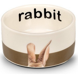 GLEE Μπολ Bunny Κεραμικό 160ml Καφέ/Λευκό