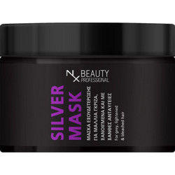 NX Beauty Professional Silver Μάσκα Μαλλιών για Προστασία Χρώματος & Επανόρθωση για Βαμμένα Μαλλιά 500ml