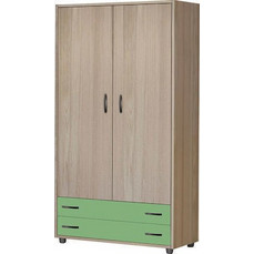 Ντουλάπα Δίφυλλη 90x50x180cm Λάττε Λαχανί