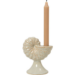 Κηροπήγιο Shelly Off White Reactive Glazed Κεραμικό W9 x L12,5 x H15 cm Broste Copenhagen