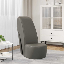 vidaXL Πολυθρόνα Δερματίνη Γκρι 248651