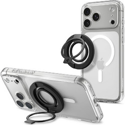 Spigen Phone Ring Dual Pop MagSafe S (AMP11735) - Ευέλικτη Λαβή Δακτύλου, Διπλό Μαγνητικό, Σιλικόνη, Μαύρο