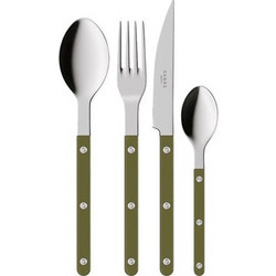 Μαχαιροπίρουνα 1Bistrot Solid Green Fern Sabre Paris (Σετ 48 Tεμαχίων)